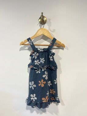 Little Co. Navy Blue Flower Summer Dress